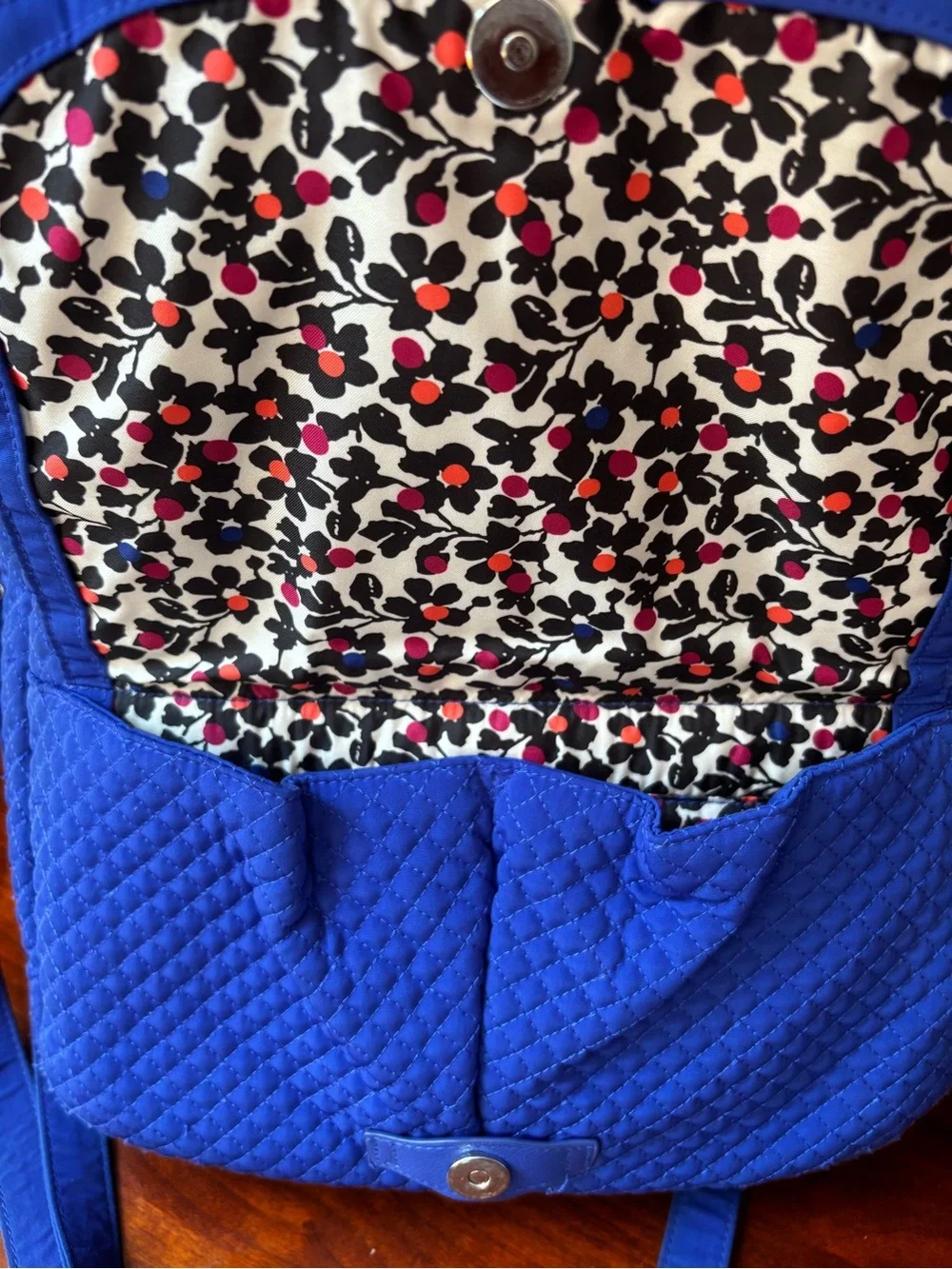 Vera Bradley Carson Mini Hobo Crossbody Bag in Gage Blue Quilted Microfiber